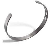 LUXAR Men's Titanium Magnetic Bracelet | Sophisticated Solid Titanium Bangle with Powerful Rare-Earth Neodymium Magnets (Medium Titanium [Men's])