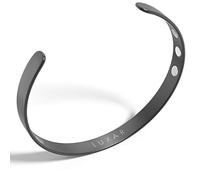 LUXAR Men's Titanium Magnetic Bracelet | Sophisticated Solid Titanium Bangle with Powerful Rare-Earth Neodymium Magnets (Large Gunmetal Grey [Men's])