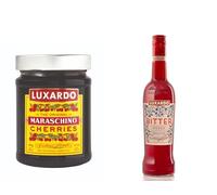 Luxardo Negroni Bundle Kit | Maraschino Cherries 400g & Bitter Rosso 70cl | Perfect Base For A Negroni