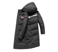 Luxaros Mens Down Jacket Is.le of M.a.n T.T, Winter Lightweight Puffer, Best for cold Travelling, Walking & Daily Use, Wind(Grey,S)