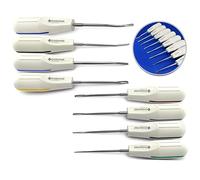 Luxating Dental Elevators - Atraumatic Tooth Extraction Tools with Color-Coded Handles & Stainless Steel Tips - Surgical Instruments for Dentists, Vets & Oral Care Clinics