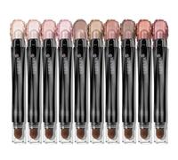 LUXAZA PRO 10 x Shiny Matte Brown Metallic Cream Eyeshadow Stick with Stain Protection Waterproof