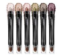 LUXAZA PRO DESERT WILD Shine Eyeshadow Pencil Makeup Set of 6 Pink Metallic Matte Cream Eyeshadow Eyeliner Brightener Pencil Pens