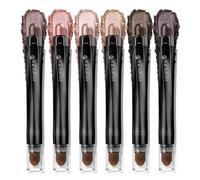 LUXAZA PRO Pink Eyeshadow Pencil Makeup 6 Piece Set, Bright Metallic Shine Cream Eyeshadow Eyeliner Brightener Pen Set - PINK OCEAN
