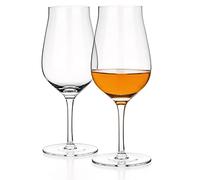 LUXBE - Bourbon, Brandy & Cognac Crystal Glasses Tulip Snifter, Set of 2 - Large Handcrafted LeadFree Glass - Great for Spirits Drinks - Whiskey Scotch - 10oz/300ml