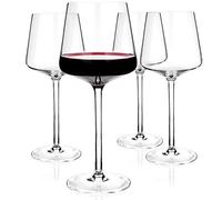 LUXBE - Crystal Wine Glasses - Set of 4-600ml - Tall Handcrafted Red or White Wine Glass - Lead-Free Crystal Glass - Professional Wine Tasting - Burgundy - Pinot Noir - Bordeaux