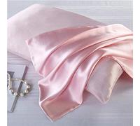 Luxbedding Satin Pillowcase Pillow Cases King Size, Cooling Satin Pillowcase for Hair and Skin, Silk Pillowcase 2 Pack - Pink Pillow Case