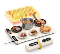 Luxbird Food Warming Mat for Buffet, Fast Full Surface Heating Electric Warming Tray with 7 Level Temperature, 8 Timer, Portable Food Warmer for Parties, Buffet, House Warming Gifts, New Home