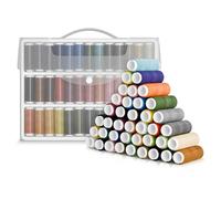 Luxbon Pack of 39 Assorted Color Polyester Sewing Thread Set - Ideal for Quilting, Stitching, Hand Sewing