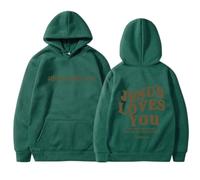 LUXBUT Jesus Loves You Hoodie Christian Sweatshirt Faith Sweatshirt Jesus Loves You Sweatshirt Unisex Fashion Sweatshirt