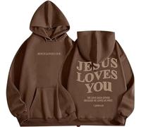 LUXBUT Jesus Loves You Hoodie Christian Sweatshirt Faith Sweatshirt Jesus Loves You Sweatshirt Unisex Fashion Sweatshirt