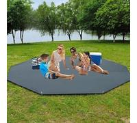 LuxBux Tent Ground Sheet, Tarp Tarpaulin Ground Weather-Resistant Waterproof Cover, Outdoor Camping Lightweight Durable Mat Floor Cover, Hexagon Ground Covering Mat Tent