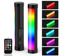 luxceo P100 RGB LED Video Light,Magnetic Photography Light Bar,Handheld Light Wand Portable Tube Light,Dimmable LED Light Stick,Tiktok YouTube Video Recording,2000mAh Rechargeable Battery,3000/6000K