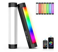 LUXCEO P200 RGB Video Light Wand with APP Control IP67 Waterproof LED Photography Light, CRI≥95 Built-in Strong Magnetic, 4000mAh Battery(Power Bank), 3000K-6000K Stepless Dimming Colorful Stick
