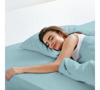 LuxClub Fitted Sheet Small Double / 4ft, with 40cm Extra Deep Pocket, Warm Brushed Microfiber Bottom Bed Sheets, Ease Care & Comfortable Shrinkage and Fade Resistant