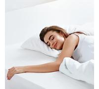 LuxClub Single Fitted Sheet Bedding with 45cm Depth, Extra Deep Soft Cooling Bed Sheets Microfiber Fabric Ease Care Soft & Comfortable Fade Resistant - White, Single