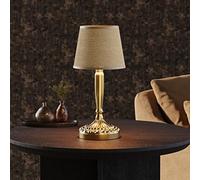 Luxcolyn Boho Rechargeable Table Lamp, Touch Control Battery Lamp with Rattan Shade, 2700K Warm Light Dimmable, Gold Cordless Table Lamps for Living Room, Bedroom, Dining Room, Home Office