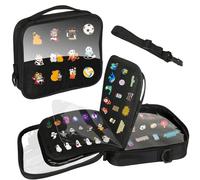 LuxDuo Enamel Pin Display Book,6 Page EVA Hard Shell Pin Trading Book,Pin Display Board with Shoulder Straps,Pin Display Case for Collectors,For Storing Enamel Pins,Sports Pins,Earrings