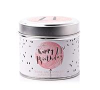 Luxe 21st Birthday Scented Candle 35 Hours Burn Time for Ladies in Pink and Rose Gold