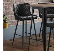 Luxe Barstool - Set of 2 - Curved Back - Grey Velvet and Black - Fabric and Metal