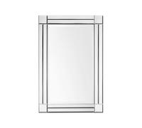 Luxe Bevelled Edge Wall Mirror, Full Size Rectangular Mirror with MDF Back, Large Mirror For Wall Mounting Premier Housewares Silver One Size