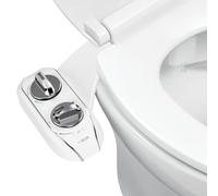 LUXE Bidet NEO 120 Plus - Next-Generation Bidet Toilet Seat Attachment with Innovative EZ-Lift Hinges and 360° Self-Cleaning Mode (Chrome)