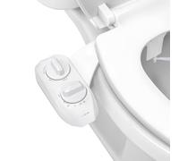 LUXE Bidet NEO 120 Plus - Single Nozzle, Non-Electric Bidet Attachment for Toilet Seat, Patented Slide-In Install, 360° Self-Clean, EZ-Lift to Clean, Rear Wash (White)
