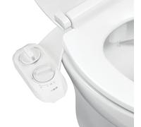 LUXE Bidet NEO 185 Plus - Next-Generation Mechanical Bidet Toilet Seat Attachment with Innovative EZ-Lift Hinges, Dual Nozzles, and 360° Self-Cleaning Mode (White)