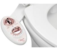 Luxe Bidet NEO 185 - Self-Cleaning, Dual Nozzle, Non-Electric Bidet Attachment for Toilet Seat, Adjustable Water Pressure, Rear and Feminine Wash (Rose Gold)