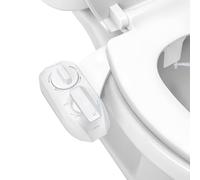 LUXE Bidet NEO 320 Plus - Next-Generation Warm Water Mechanical Bidet Toilet Seat Attachment with Innovative EZ-Lift Hinges, Dual Nozzles, and 360° Self-Cleaning Mode (White)