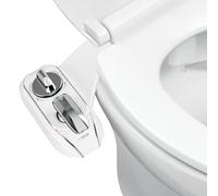 LUXE Bidet NEO 320 Plus - Next-Generation Warm Water Bidet Toilet Seat Attachment with Innovative EZ-Lift Hinges, Dual Nozzles, and 360° Self-Cleaning Mode (Chrome)
