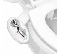 Luxe Bidet Neo 320 White 320-Self Cleaning Dual Nozzle-Hot and Cold Water Non-Electric Mechanical Bidet Toilet Attachment, 17 x 10 x 3 inches