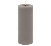 Luxe Collection Melt Effect 3.5X9 Grey Led Wax Candle