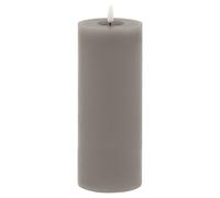 Luxe Collection Melt Effect Grey Led Wax Candle 3.5X9"