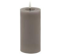 Luxe Collection Melt Effect Grey Led Wax Candle 3X6 - Modern Home Decor