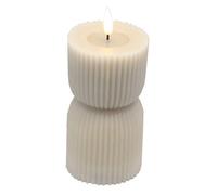 Luxe Collection Natural Glow 2.75X10 Stone Carved Led Candle