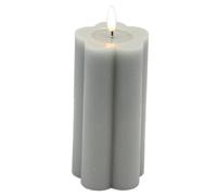 Luxe Collection Natural Glow 2.75X6 Grey Pillar Led Candle