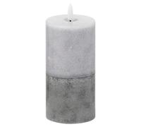 Luxe Collection Natural Glow 3x6 Grey Dipped LED Candle