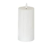 Luxe Collection Natural Glow 3x6 Textured Ribbed LED Candle