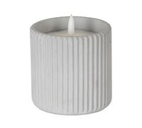 Luxe Collection Natural Glow Chalk Ribbed Large Led Candle