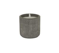 Luxe Collection Natural Glow Grey Ribbed Large Led Candle