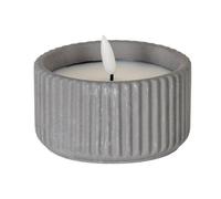 Luxe Collection Natural Glow Ribbed Small Led Candle For Ambient Lighting