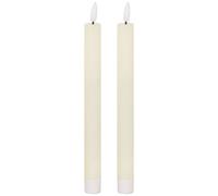 Luxe Collection Natural Glow S/ 2 Ivory Led Dinner Candles