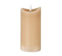 Luxe Collection Natural Glow Taupe Melted Led Candle - Safe, Elegant Decor