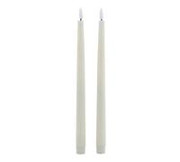 Luxe Collection S/2 Taupe Led Wax Dinner Candles