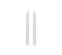 Luxe Collection White Led Dinner Candles Real Wax Look, Flameless