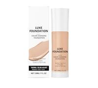 Luxe Color Changing Foundation for Mature Skin - Lightweight Buildable Concealer & Foundation, Medium to Full Coverage, Hydrating Formula for Even Skin Tone, Long-Lasting Dewy Finish, 1 Fl Oz