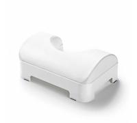 LUXE Comfort Soft and Ergonomic Toilet Footstool with Removable Soft Foam Cushion and Waterproof PU Leather Slipcover, Adjustable 5-7 Inch Height, White