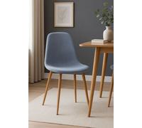 DS Living Luxe Dining Chair 2pc Blue Mirage Wood Printed Coating