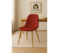 DS Living Luxe Dining Chair 2pc Madder Brown Wood Printed Coating